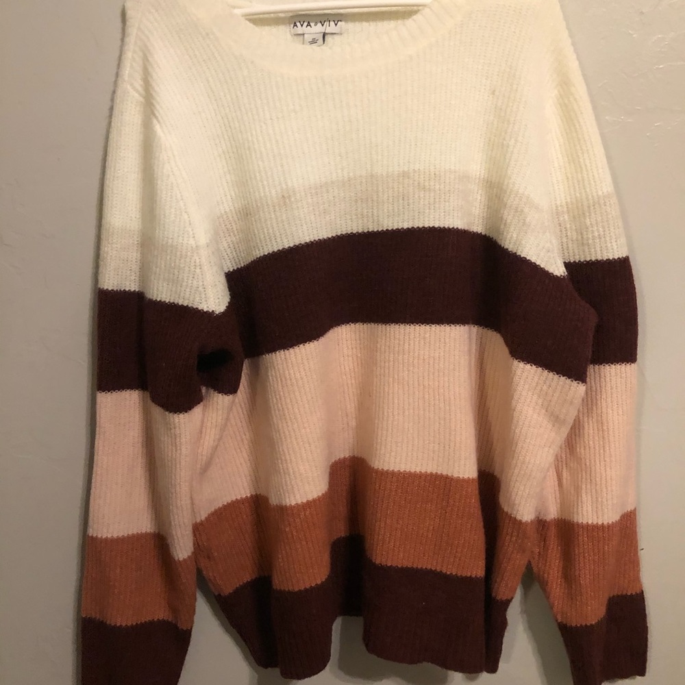 A multi-colored sweater